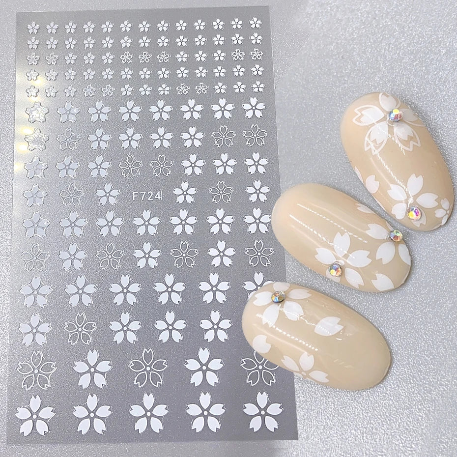 3D Sakura Flower Nail Stickers for Elegant Manicure - Smarsty