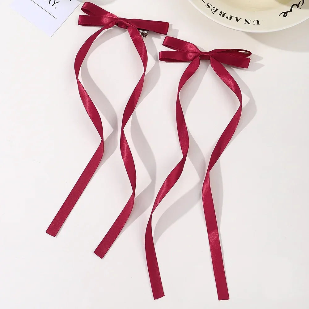 Fabric Hair Bow Clips Set for Women and Girls - Smarsty