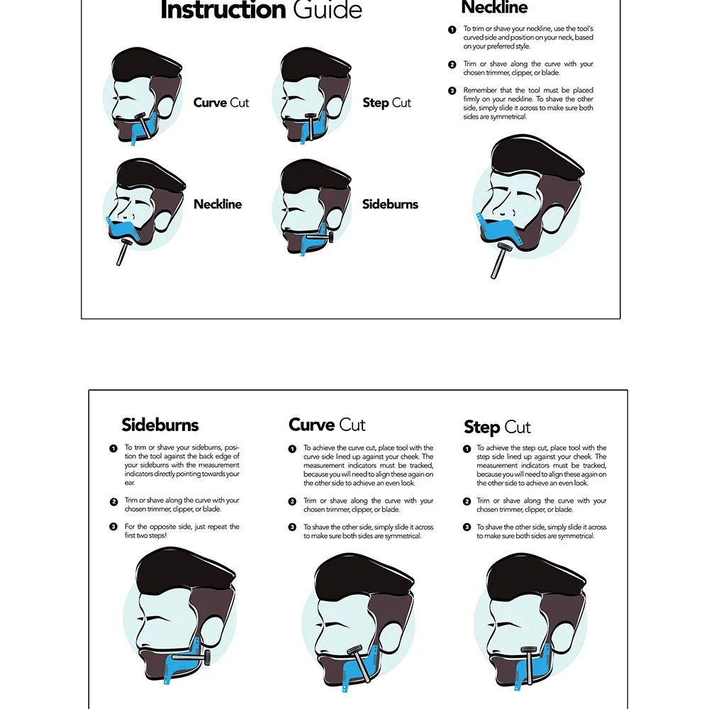Beard Shaping Template Comb for Symmetrical Styling - Smarsty