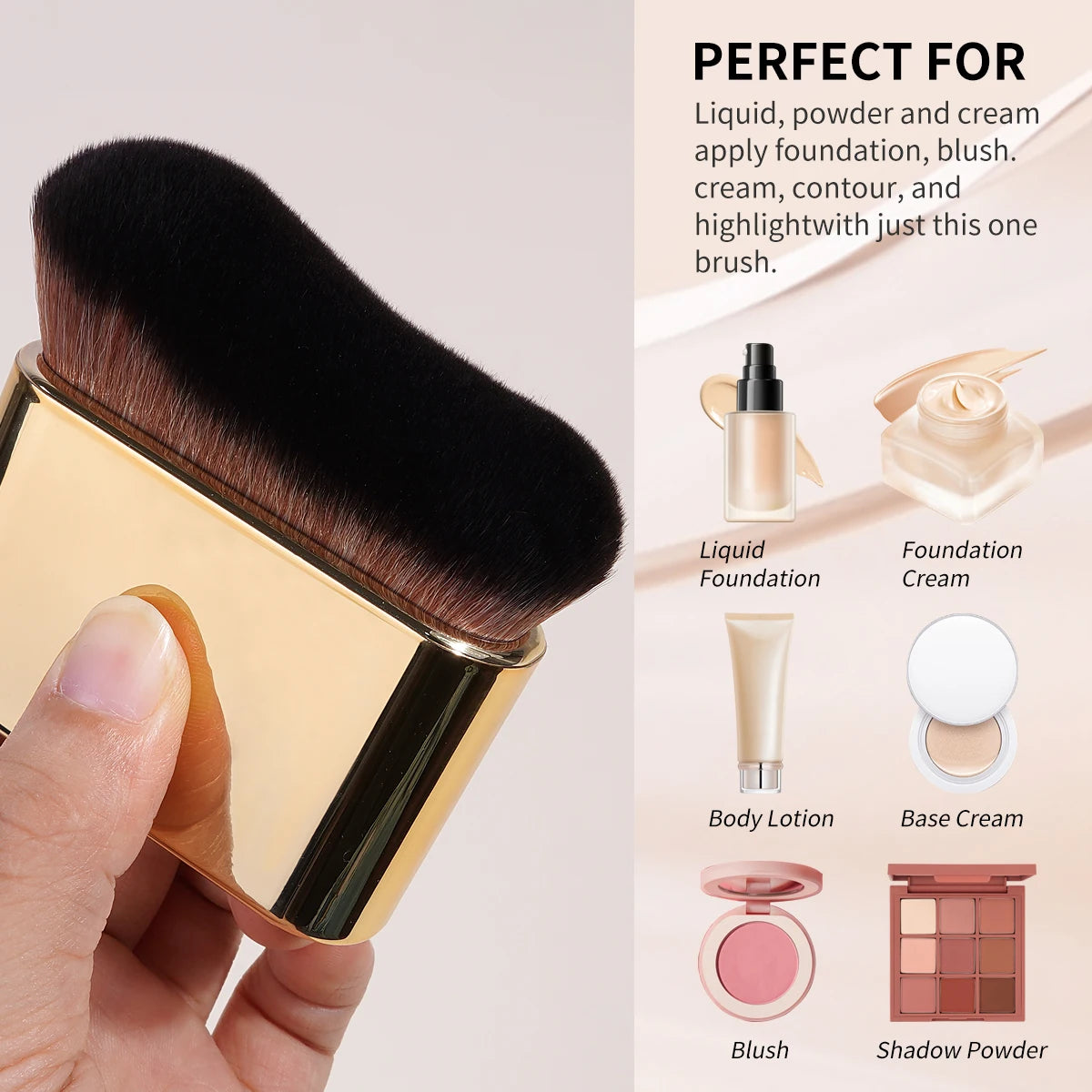 MAANGE Large Makeup Brush for Flawless Liquid Foundation Application - Smarsty