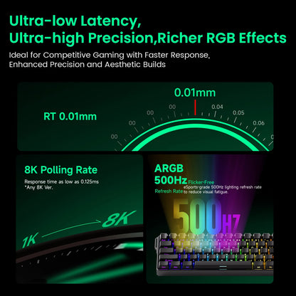 60 Percent Wireless Mechanical Keyboard With ARGB Lighting