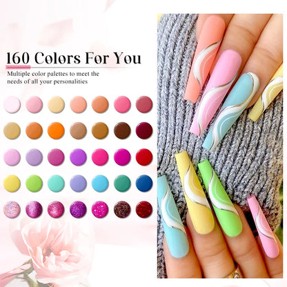 7 Piece Long Lasting Nail Gel Polish Set - Smarsty