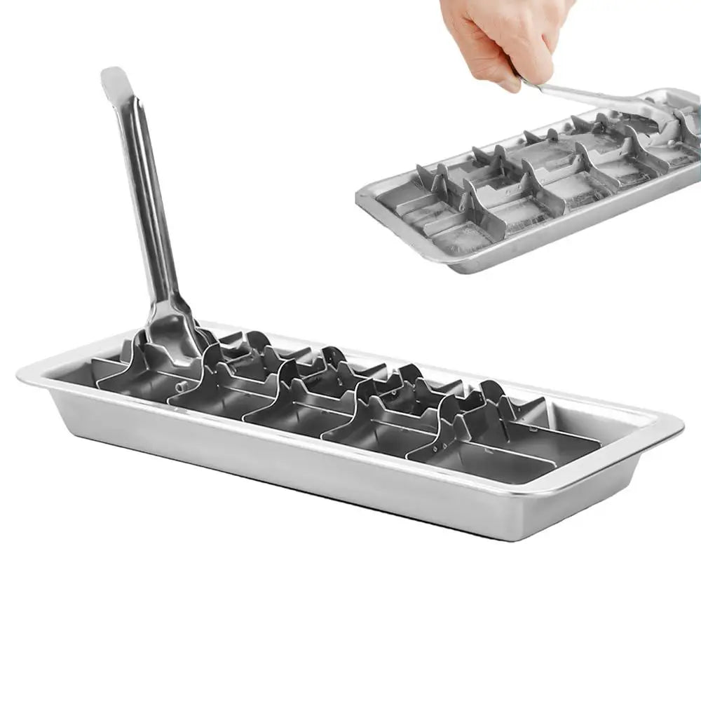 Stainless Steel Ice Cube Tray for Efficient Drink Cooling - Smarsty