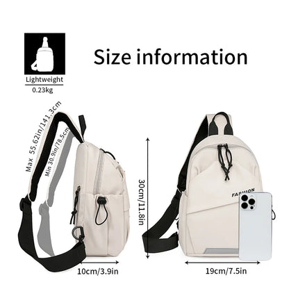 Nylon Messenger Bag With Adjustable Strap For Outdoor Use - Smarsty