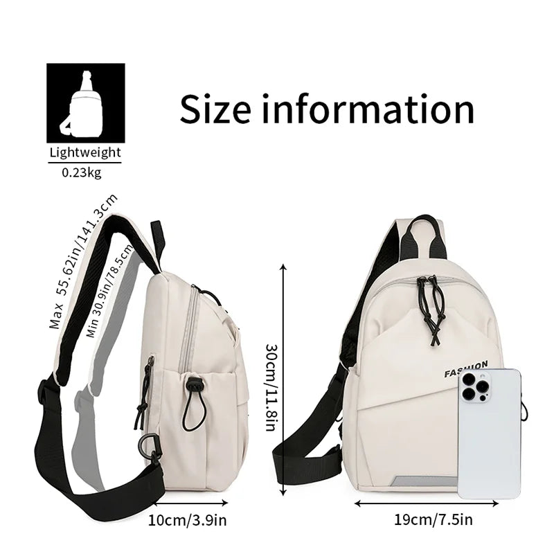 Nylon Messenger Bag With Adjustable Strap For Outdoor Use - Smarsty