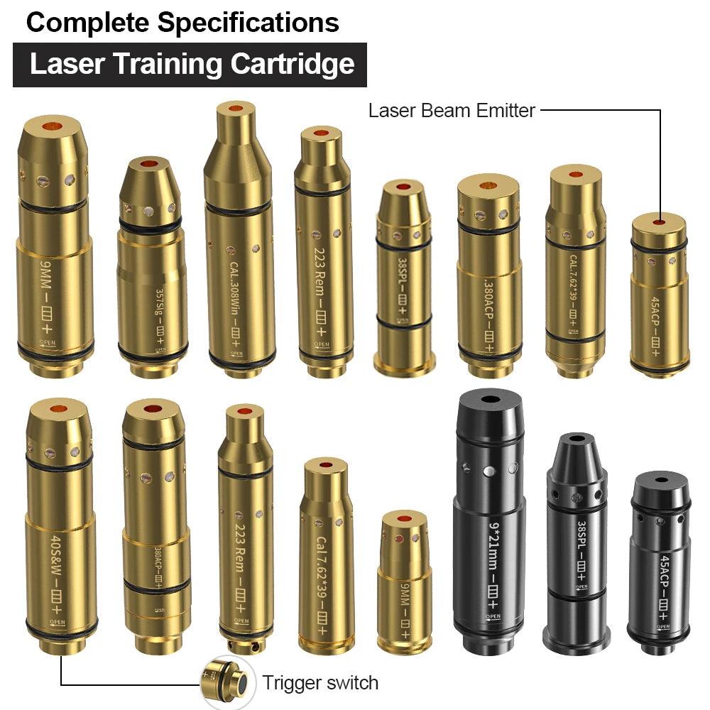 9mm laser training cartridge Red Dot Laser Training Bullet Dry Fire Laser Trainer Cartridge Tactical Laser Bullet