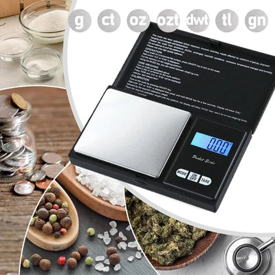 0.01g Jewelry Mini Stainless Steel Electronic Scale Digital Pocket Scale Gold Gram Balance Weight Scale Portable Pocket Scale - Smarsty