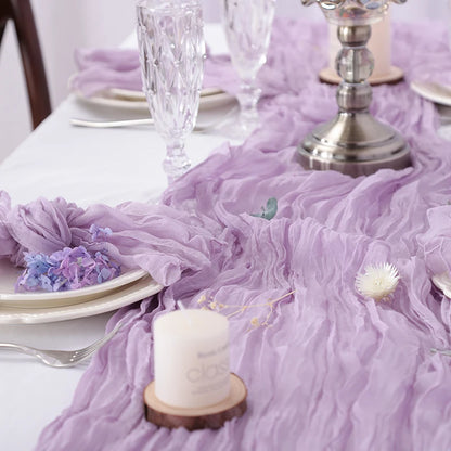 Rustic Cheese Cloth Table Runner for Weddings and Events - Smarsty