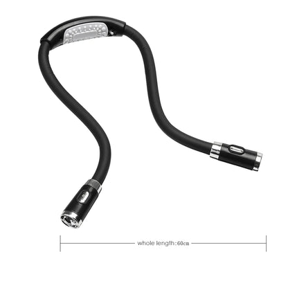 ABS LED Flexible Handsfree Hug Neck Reading Book Light Lamp Torch Flashlight Multifunctional Work Lamp