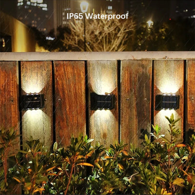 Solar LED Wall Light for Outdoor Garden Illumination - Smarsty