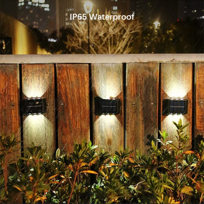Solar LED Wall Light for Outdoor Garden Illumination - Smarsty