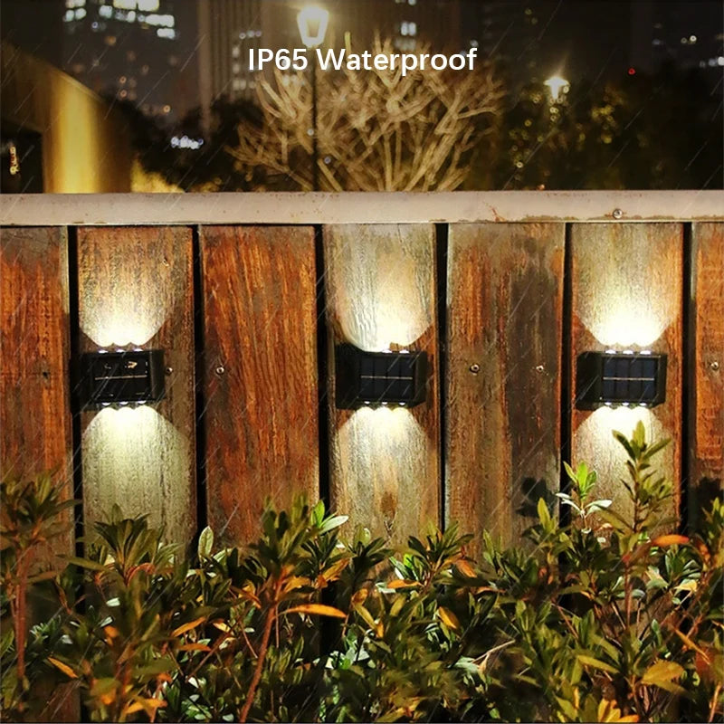 Solar LED Wall Lamp for Outdoor Garden Lighting - Smarsty