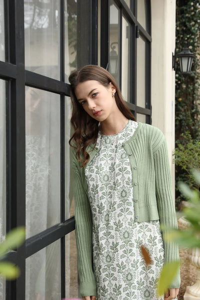 AS 2025 spring summer linen shirt + dress collection high quality print linen and knitting cardigan woman outfit - Smarsty