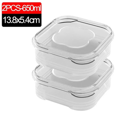 1/10PC Small Food Preservation Boxes Refrigerator Frozen Meat Vegetable Fresh-Keeping Box Transparent Kitchen Sealed Storage Box by Smarsty