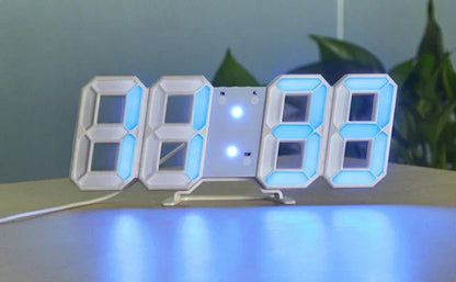 3D LED Digital Alarm Clock with Date and Temperature - Smarsty