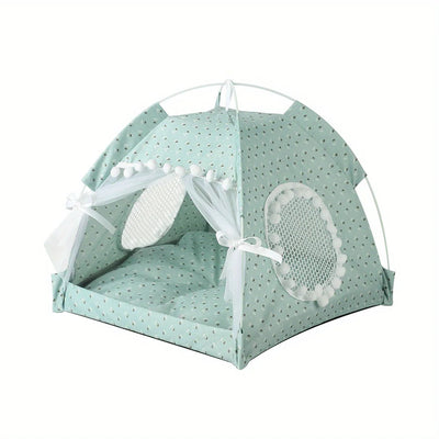 Cat and dog nests, summer semi-enclosed houses, cool mats, foldable outdoor pet tents, tent supplies