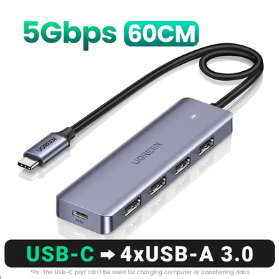 USB C Hub 4 Ports USB 3.0 UltraSlimDock For MacBook - Smarsty