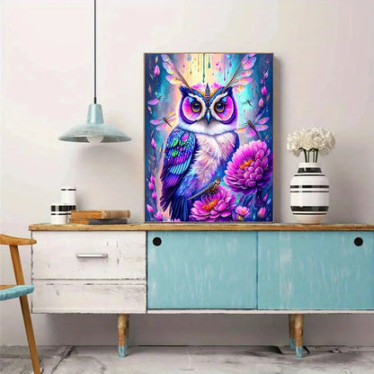 DIY 5D Diamond Painting Pink Owl Craft Set - Smarsty