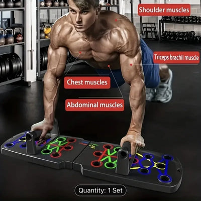 Solid Push Up Board Home Workout Equipment Multi-Functional Pushup Stands System Fitness Floor Chest Muscle Exercise Professiona - Smarsty