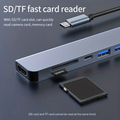 Type C HUB 4K 30Hz USB C To HDTV-compatible PD 100W Adapter For Macbook Air Pro Samsung USB 3.0 HUB Multi Splitter Converter