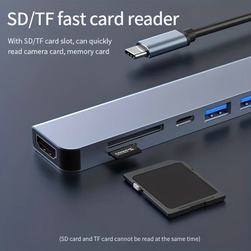 Type C HUB 4K 30Hz USB C To HDTV-compatible PD 100W Adapter For Macbook Air Pro Samsung USB 3.0 HUB Multi Splitter Converter