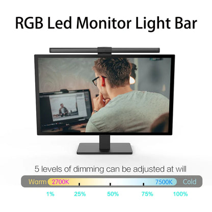 LED Monitor Light Bar with RGB Backlight and Music Sync - Smarsty