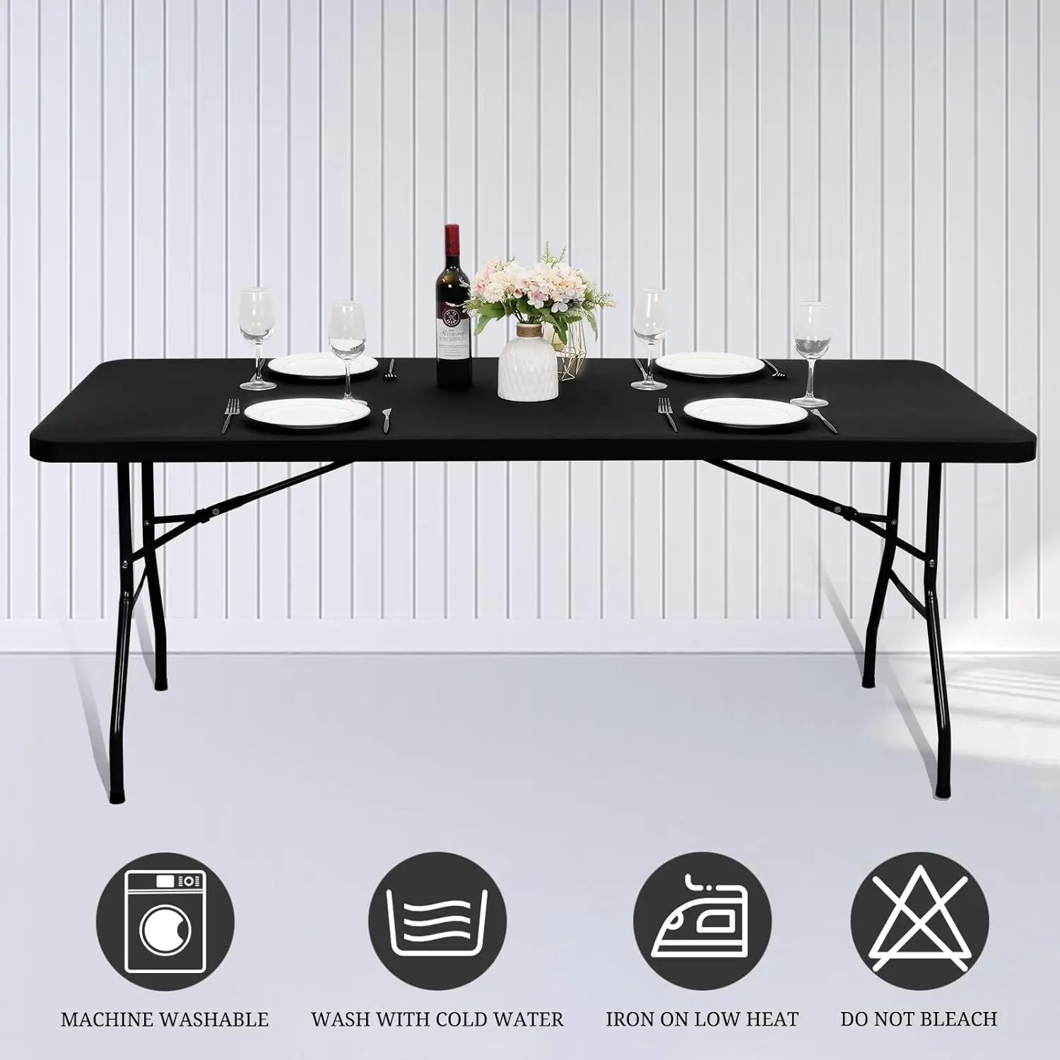 Spandex Table Cover for Rectangle Tables, Washable and Waterproof - Smarsty