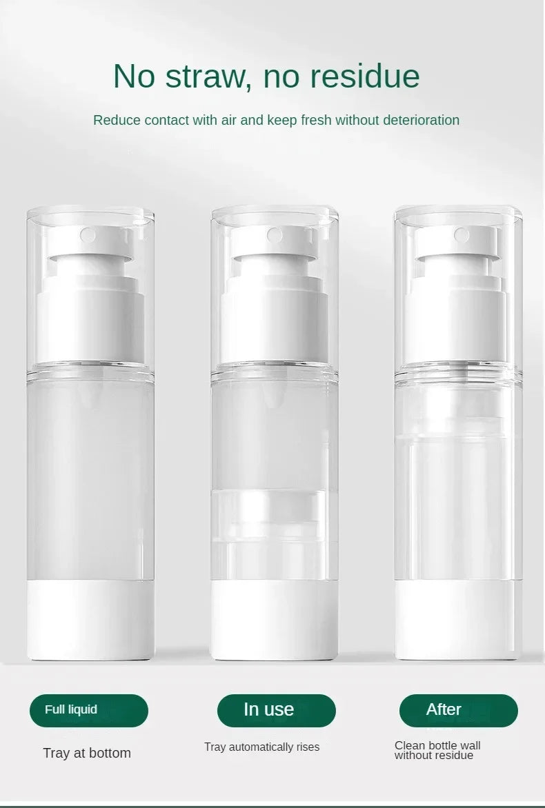 Clear Airless Cosmetic Cream Pump Bottle Travel Size Dispenser - Smarsty