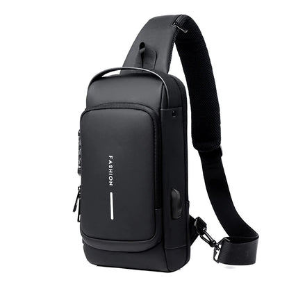 Anti Theft Chest Bag USB Charge Crossbody Sling Pack - Smarsty
