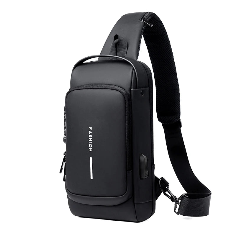 Anti Theft Chest Bag USB Charge Crossbody Sling Pack - Smarsty