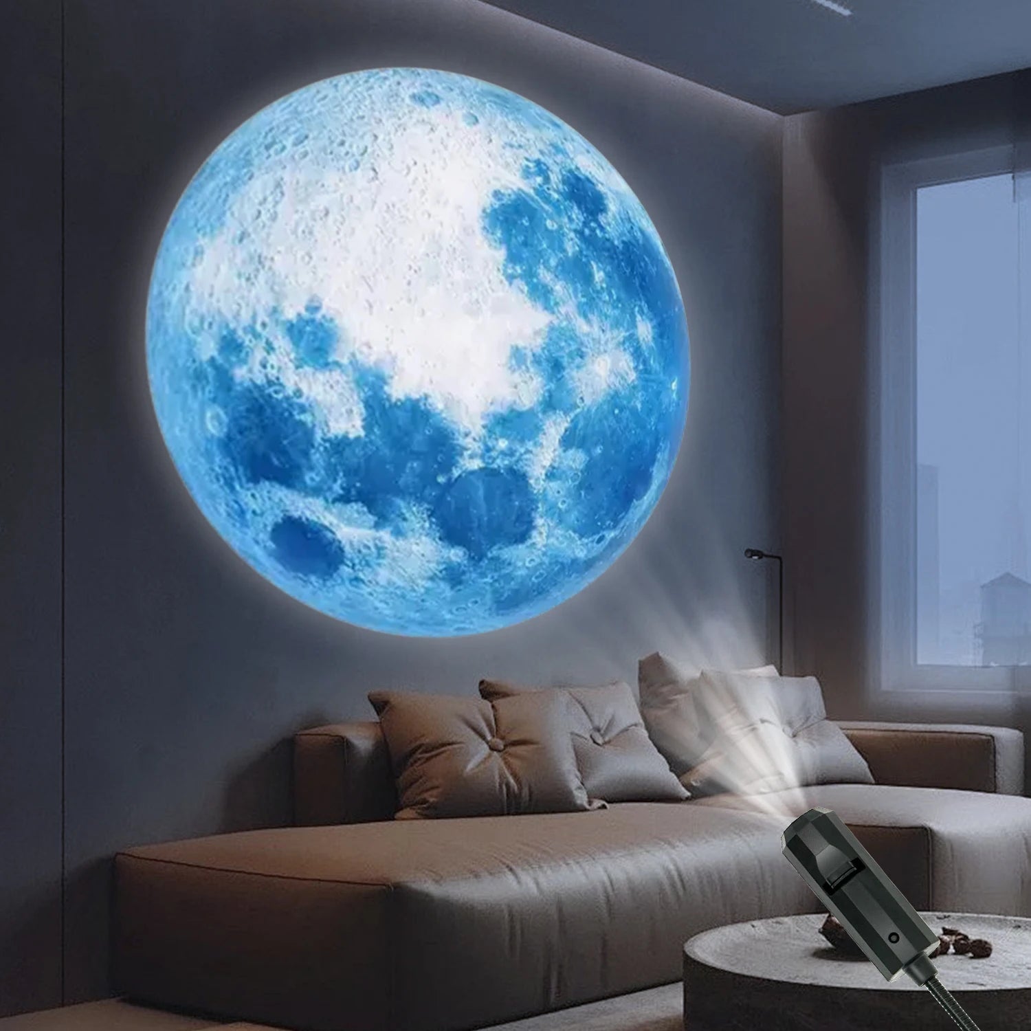 Blue Planet LED Moon Lamp for Atmospheric Night Lighting - Smarsty