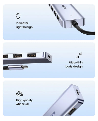 USB C Hub 4 Ports USB 3.0 UltraSlimDock For MacBook - Smarsty