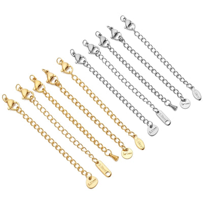 Stainless Steel Extension Chains Lobster Clasps Durable - Smarsty