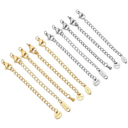 Stainless Steel Extension Chains Lobster Clasps Durable - Smarsty