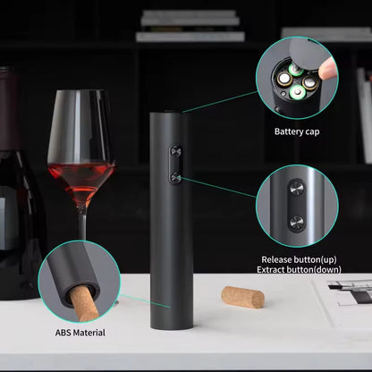 Automatic Electric Wine Bottle Opener for Effortless Cork Removal - Smarsty