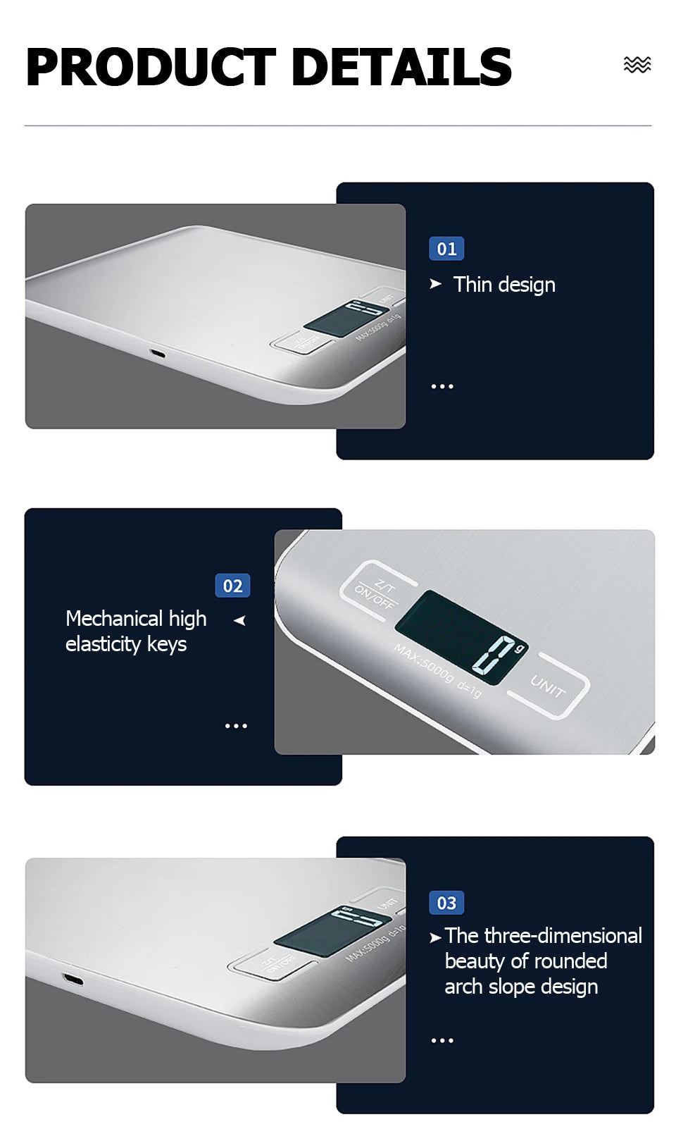 Digital Kitchen Scale with LCD Display for Accurate Weighing - Smarsty