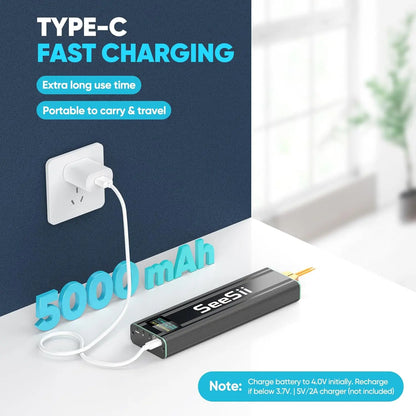 Seesii 80 Gears Mini Portable Spot Welder Spot Welder with Digital Display Upgraded Handheld Welding Nickel Sheets 0.1-0.2mm