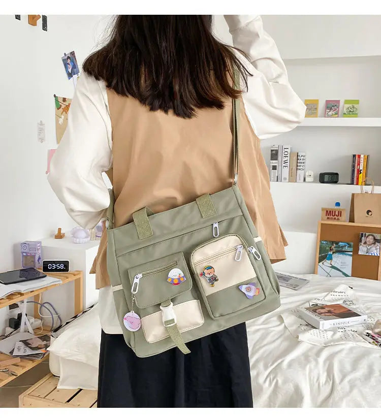Waterproof Nylon Shoulder Bag For Women Crossbody Tote - Smarsty