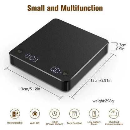 Digital Coffee Scale with Timer and High Precision - Smarsty