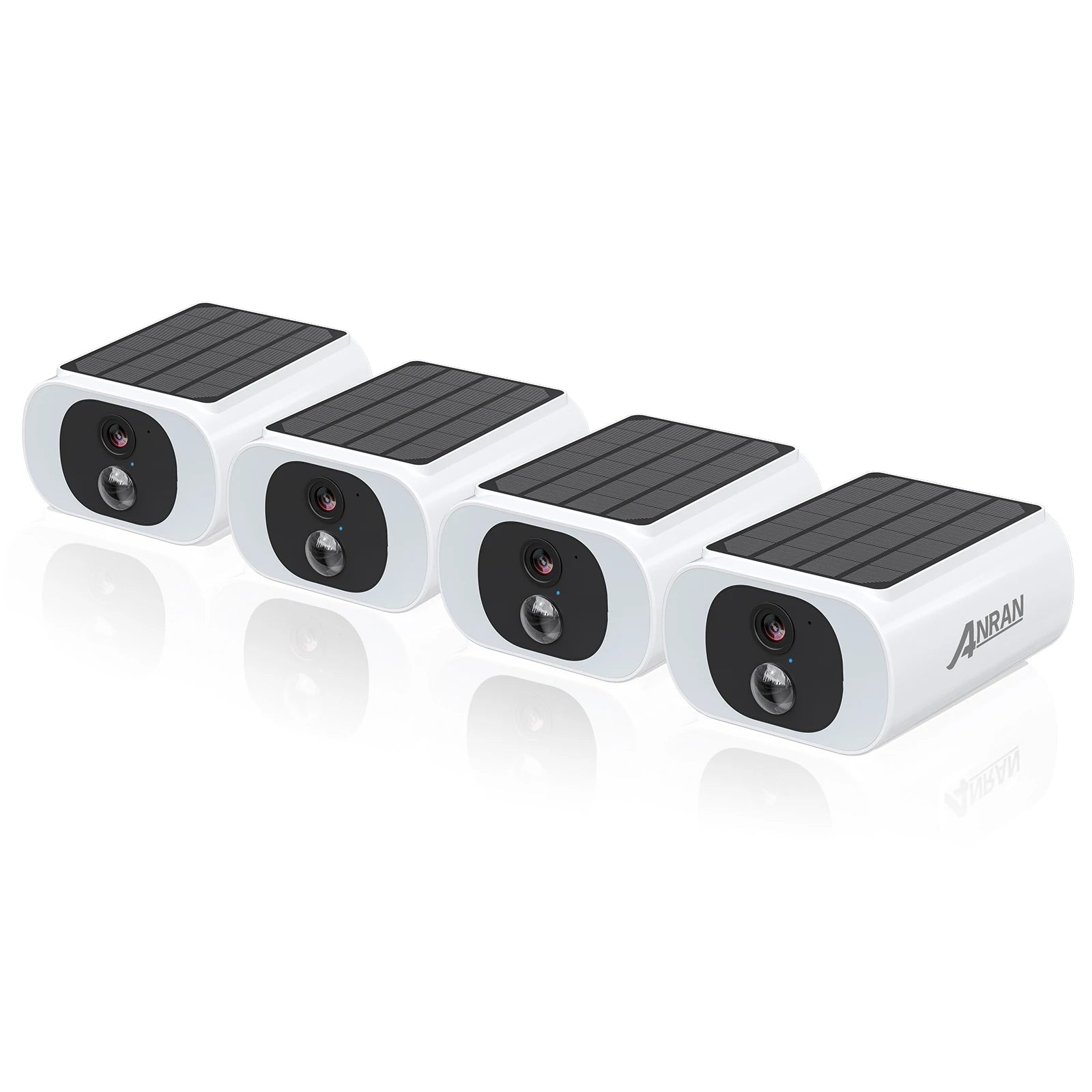 ANRAN 2/3/4 PCS Outdoor Wireless WIFI Camera 2.4G 3MP Battery Solar Security Camera Floodlight Color Night Vision Local Alarm - Smarsty
