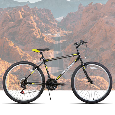 Hiland 24 26 inch Mountain Bike for Men Women, 21 Speeds High-Carbon Steel Frame, Sport Cycling MTB Bicycle for Adult - Smarsty