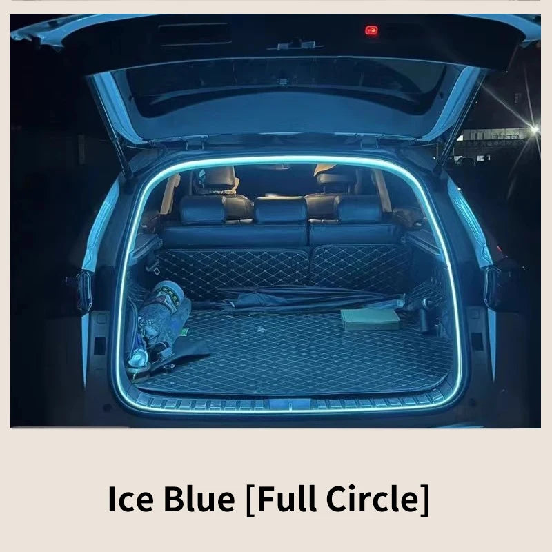Car high brightness trunk lighting ambient light interior decoration LED wiring free automatic sensing tailgate light strip - Smarsty