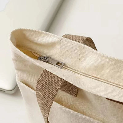Canvas Tote Bag Large Capacity Womens Handbag For Commuting - Smarsty