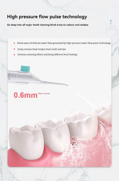 Household High Pressure Oral Irrigator Portable Teeth Clean Water Dental Floss Manual High Pressure Water Toothpick - Smarsty