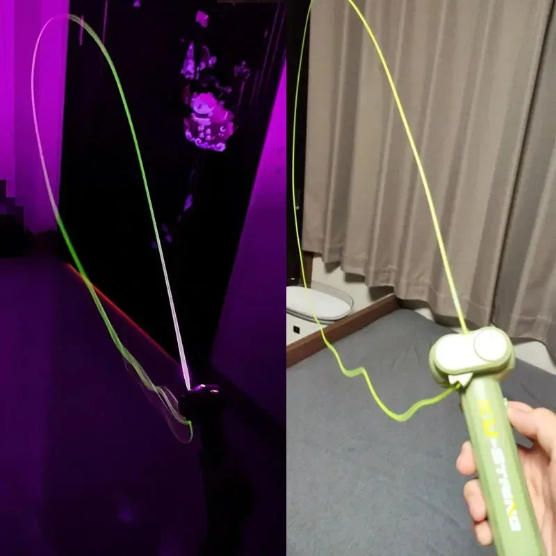 Light Toy String Glow In The Dark String Rope Launcher Luminous Portable Handheld String Stress Relief Toys For Kids Party Gifts by Smarsty