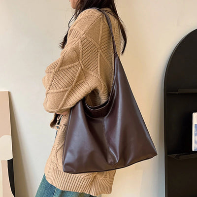 Large Tote Bag For Women Everyday Retro Simple Shoulder Bag - Smarsty