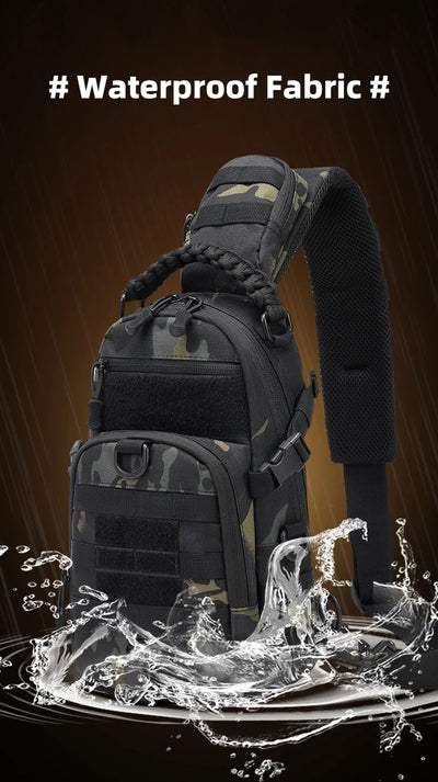 Men's Camping Chest Bag Tactical Sports Shoulder Outdoor Fanny Pack Hiking Climbing Cycling Fishing MOLLE System Sling Bags by Smarsty