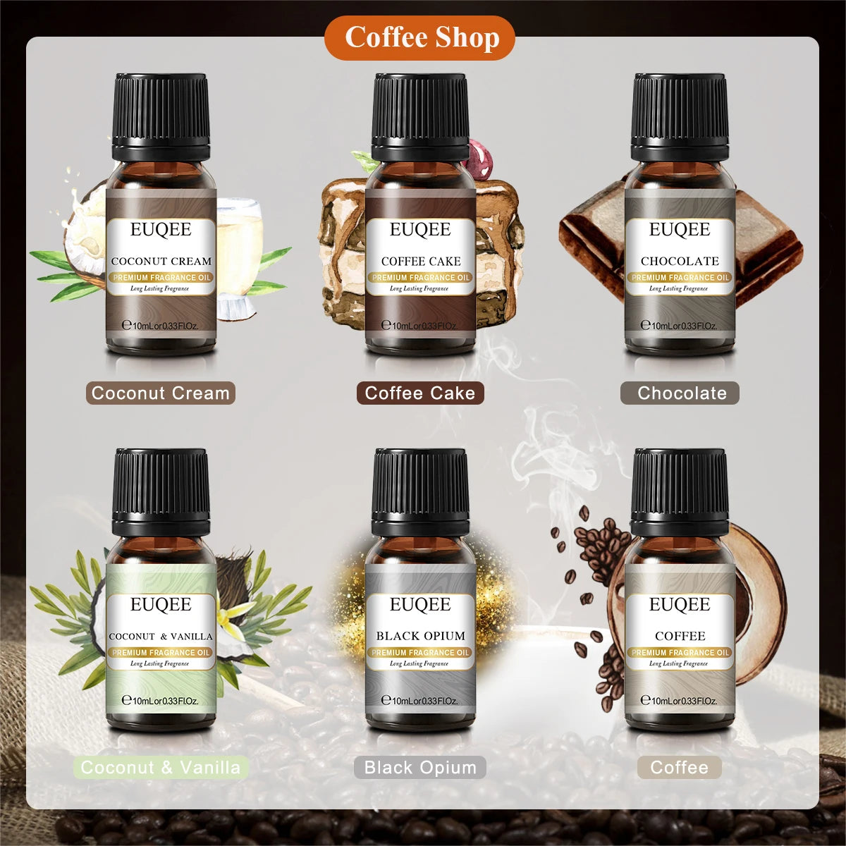 EUQEE 6 Piece Fragrance Oil Set for Diffusers - Smarsty