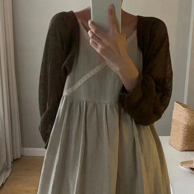 Fashion Thin Solid Color Ice Silk Sunscreen Cardigan Sunscreen Clothing For Women Girls Casual Summer Long Sleeve Short Coat - Smarsty
