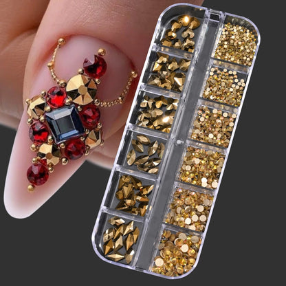Mixed Nail Rhinestones with Shiny Clear Colors for Stunning Nail Art - Smarsty